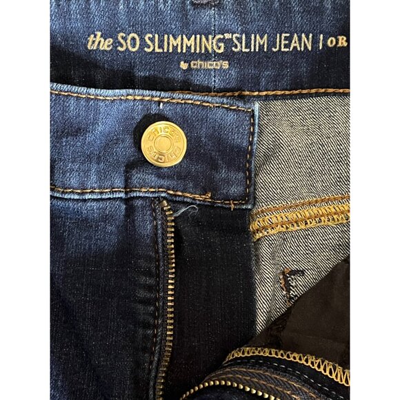 Chico's So Slimming Slim Jeans Size Chicos 0Regualr (US Small 4) Blue - Picture 8 of 11